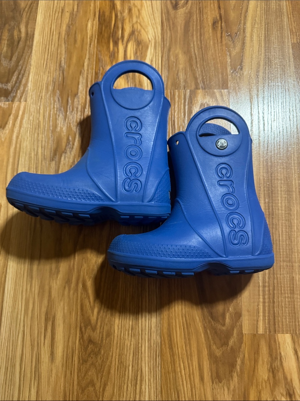 Kids Blue Crocs Pull On Rainboots Child size 11
